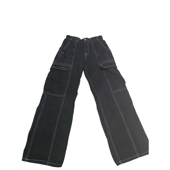 Urban Outfitters Pants - BDG Urban Outfitters Contrast Stitch Cargo Pants Wide Leg Black 29 Y2K Skater
